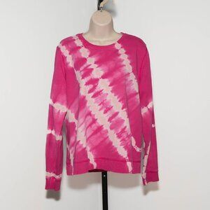 Lucky Brand Long Sleeve Crew Neck Tie Dye Pullover Sweatshirt - Size Large